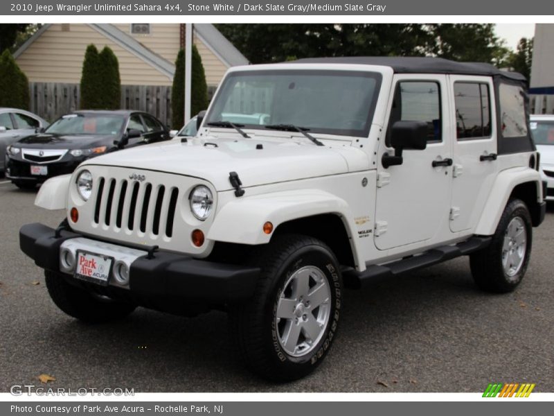 Stone White / Dark Slate Gray/Medium Slate Gray 2010 Jeep Wrangler Unlimited Sahara 4x4