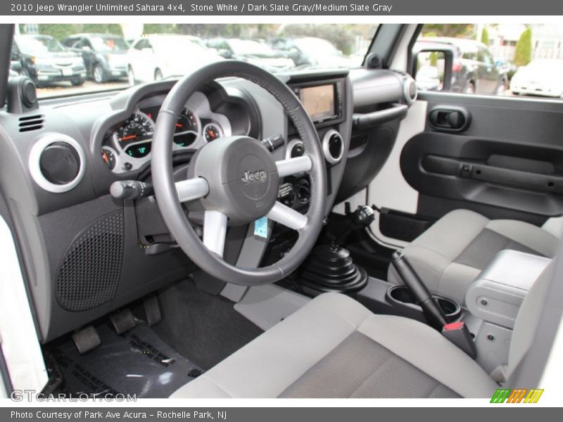 Stone White / Dark Slate Gray/Medium Slate Gray 2010 Jeep Wrangler Unlimited Sahara 4x4