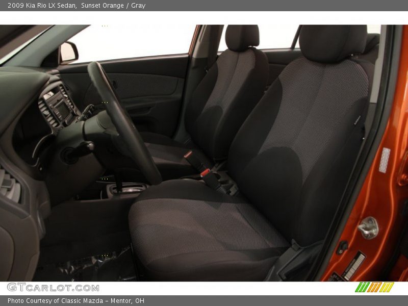 Sunset Orange / Gray 2009 Kia Rio LX Sedan