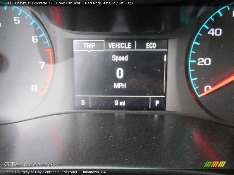 Red Rock Metallic / Jet Black 2015 Chevrolet Colorado Z71 Crew Cab 4WD