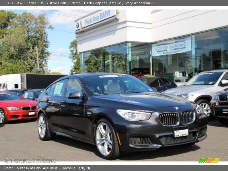 Dark Graphite Metallic / Ivory White/Black 2014 BMW 5 Series 535i xDrive Gran Turismo