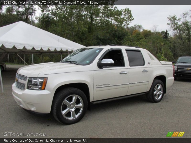 White Diamond Tricoat / Ebony 2013 Chevrolet Avalanche LTZ 4x4