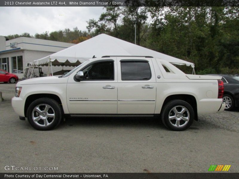 White Diamond Tricoat / Ebony 2013 Chevrolet Avalanche LTZ 4x4