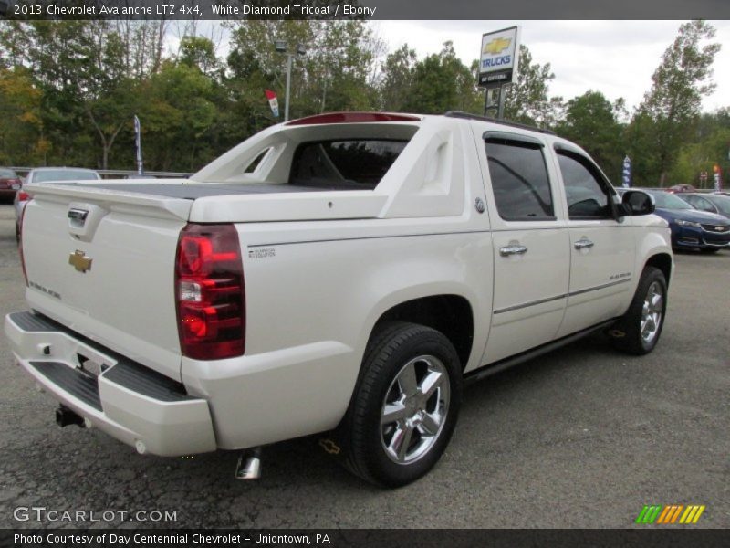White Diamond Tricoat / Ebony 2013 Chevrolet Avalanche LTZ 4x4