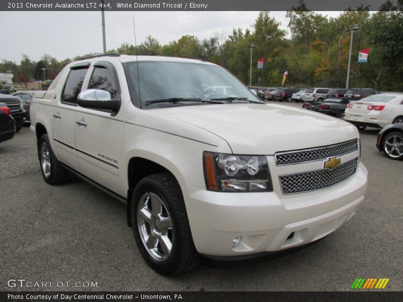 White Diamond Tricoat / Ebony 2013 Chevrolet Avalanche LTZ 4x4