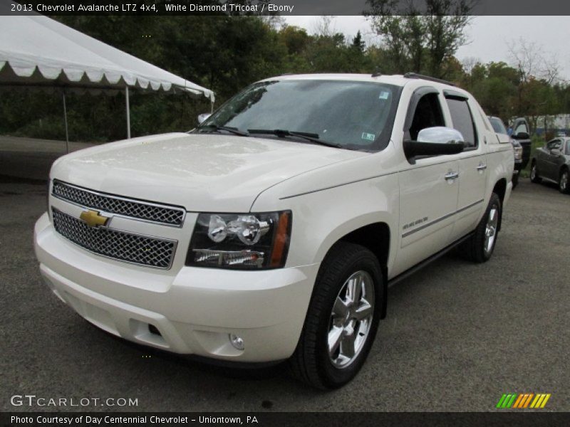 White Diamond Tricoat / Ebony 2013 Chevrolet Avalanche LTZ 4x4