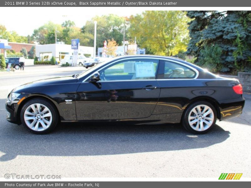 Black Sapphire Metallic / Oyster/Black Dakota Leather 2011 BMW 3 Series 328i xDrive Coupe