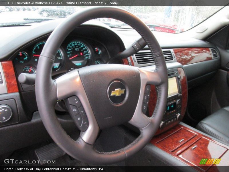 White Diamond Tricoat / Ebony 2013 Chevrolet Avalanche LTZ 4x4