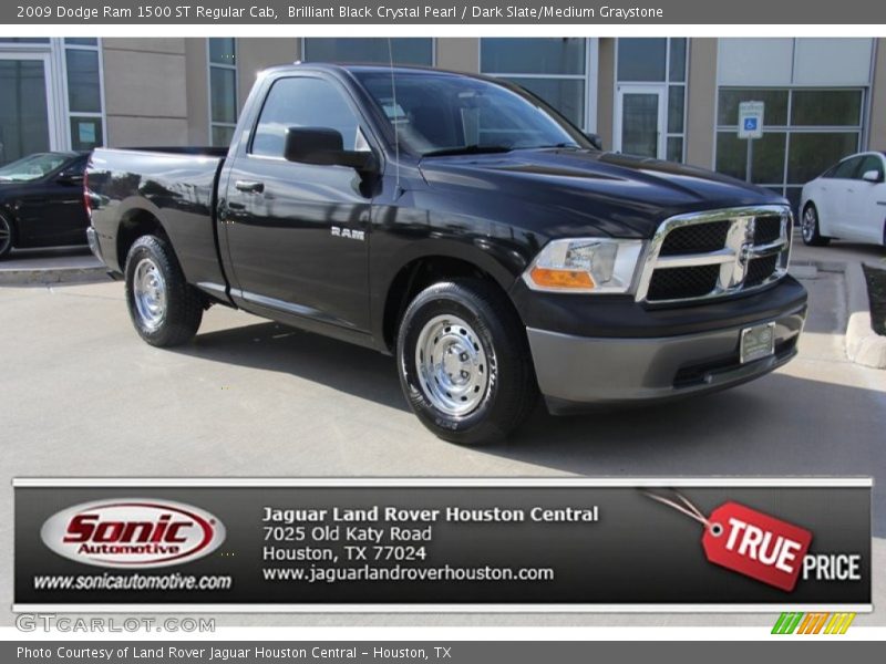 Brilliant Black Crystal Pearl / Dark Slate/Medium Graystone 2009 Dodge Ram 1500 ST Regular Cab