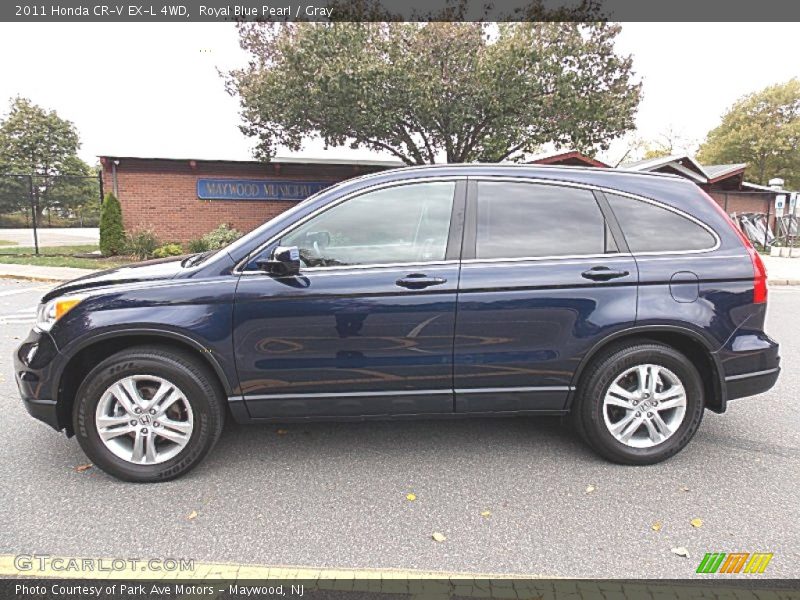 Royal Blue Pearl / Gray 2011 Honda CR-V EX-L 4WD