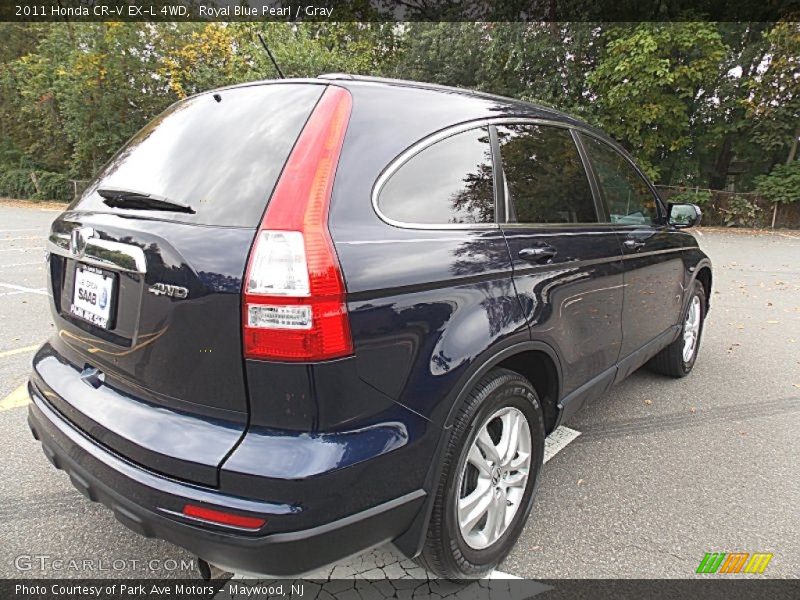 Royal Blue Pearl / Gray 2011 Honda CR-V EX-L 4WD