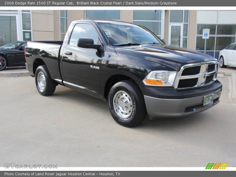 Brilliant Black Crystal Pearl / Dark Slate/Medium Graystone 2009 Dodge Ram 1500 ST Regular Cab