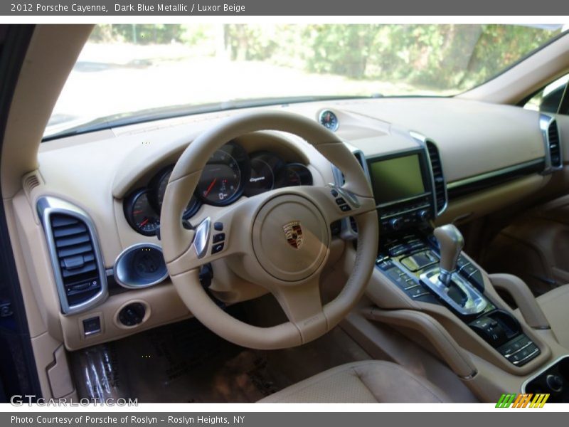 Dark Blue Metallic / Luxor Beige 2012 Porsche Cayenne