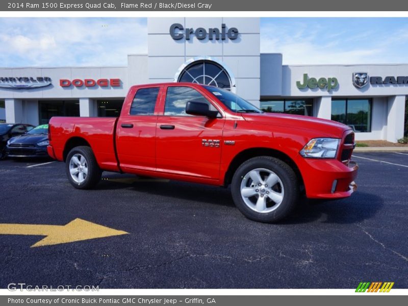 Flame Red / Black/Diesel Gray 2014 Ram 1500 Express Quad Cab