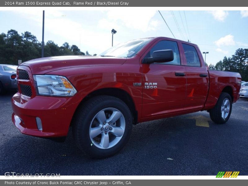 Flame Red / Black/Diesel Gray 2014 Ram 1500 Express Quad Cab