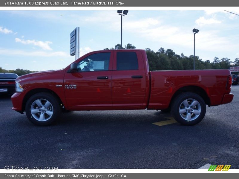 Flame Red / Black/Diesel Gray 2014 Ram 1500 Express Quad Cab