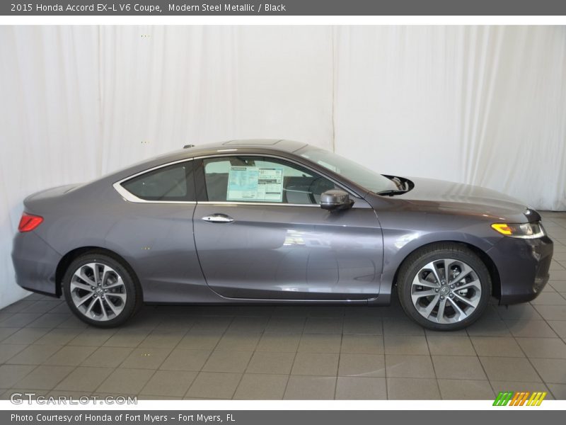 Modern Steel Metallic / Black 2015 Honda Accord EX-L V6 Coupe