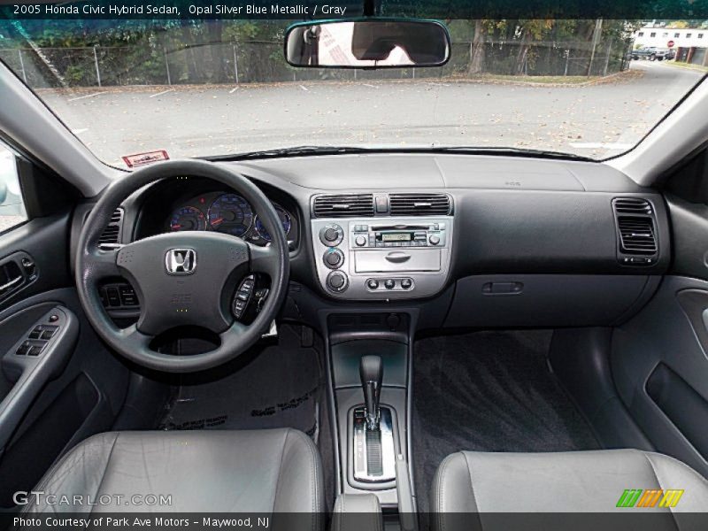 Opal Silver Blue Metallic / Gray 2005 Honda Civic Hybrid Sedan