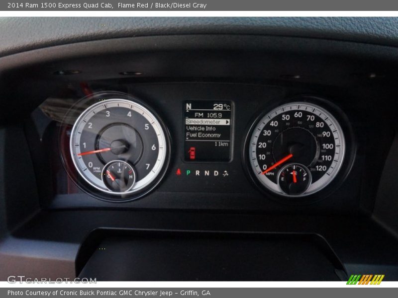 Flame Red / Black/Diesel Gray 2014 Ram 1500 Express Quad Cab