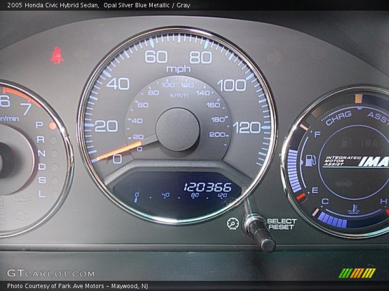 Opal Silver Blue Metallic / Gray 2005 Honda Civic Hybrid Sedan