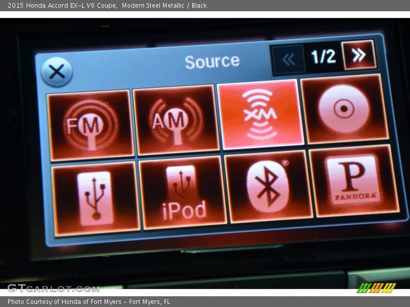 Modern Steel Metallic / Black 2015 Honda Accord EX-L V6 Coupe