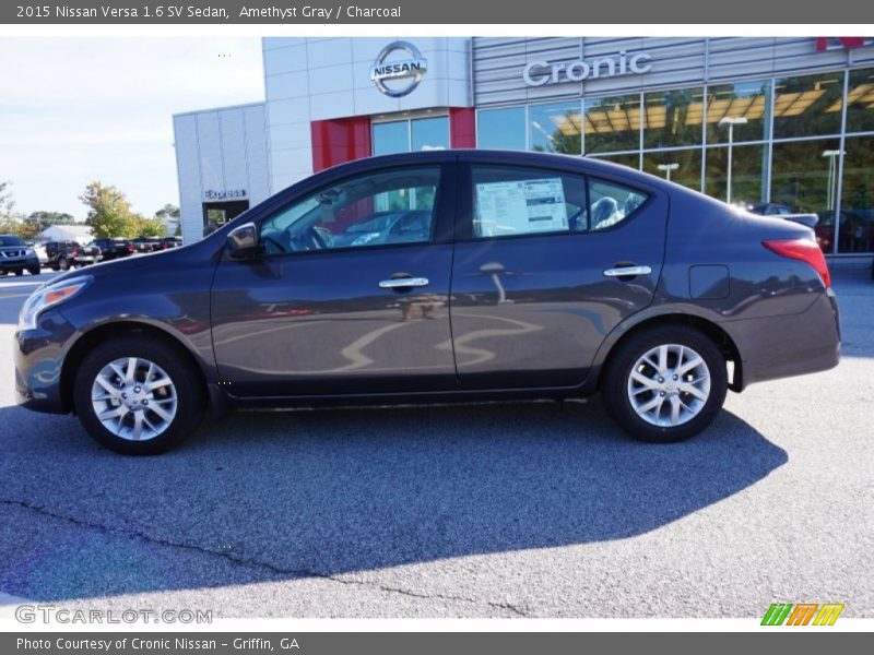 Amethyst Gray / Charcoal 2015 Nissan Versa 1.6 SV Sedan