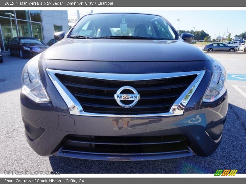 Amethyst Gray / Charcoal 2015 Nissan Versa 1.6 SV Sedan