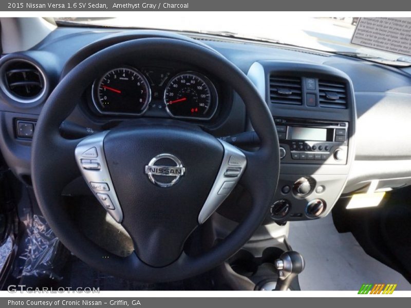Amethyst Gray / Charcoal 2015 Nissan Versa 1.6 SV Sedan
