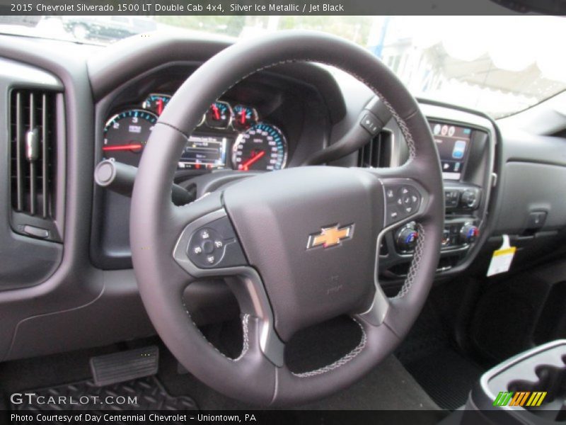 Silver Ice Metallic / Jet Black 2015 Chevrolet Silverado 1500 LT Double Cab 4x4