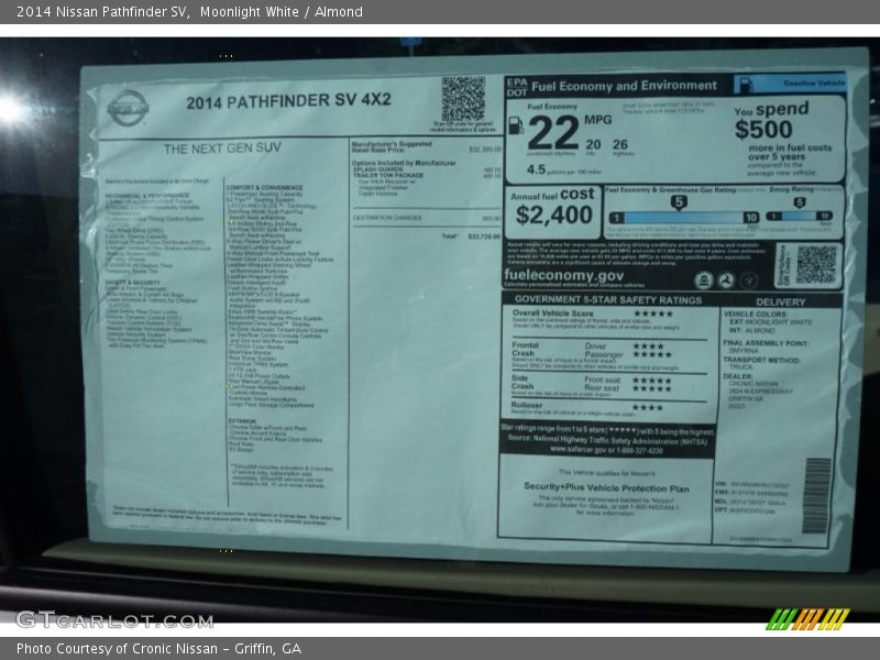 Moonlight White / Almond 2014 Nissan Pathfinder SV