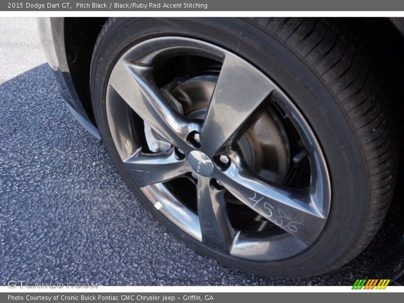 Pitch Black / Black/Ruby Red Accent Stitching 2015 Dodge Dart GT