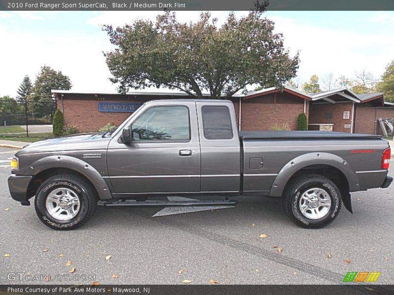 Black / Medium Dark Flint 2010 Ford Ranger Sport SuperCab