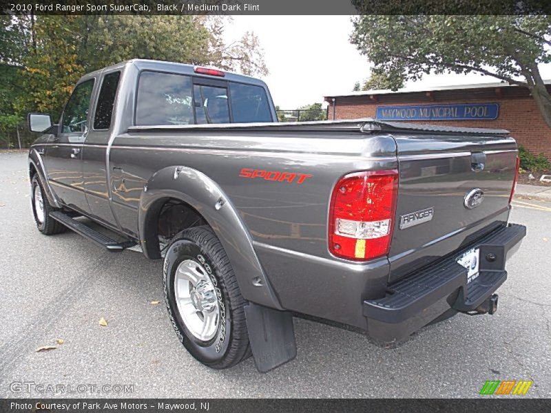 Black / Medium Dark Flint 2010 Ford Ranger Sport SuperCab