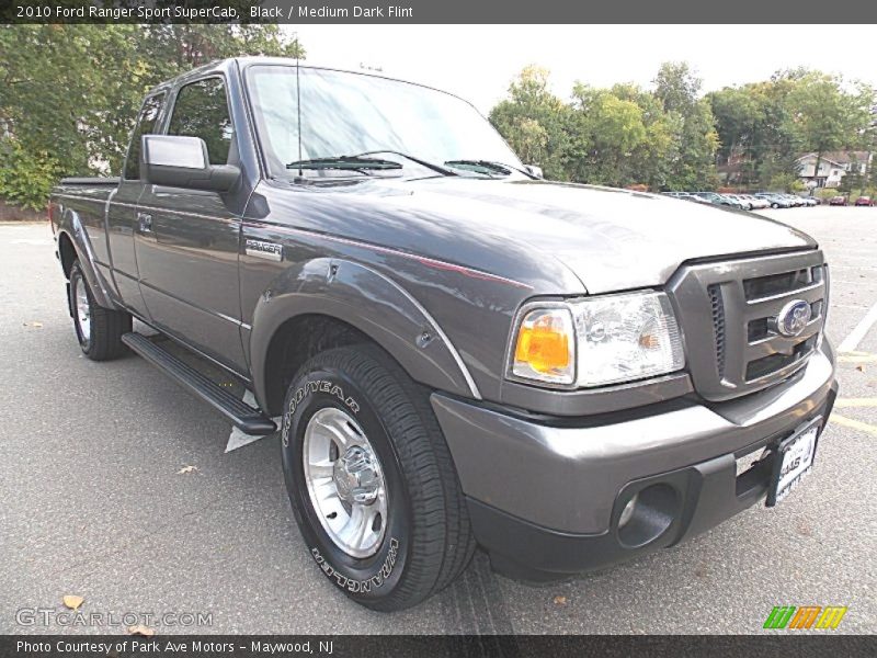 Black / Medium Dark Flint 2010 Ford Ranger Sport SuperCab