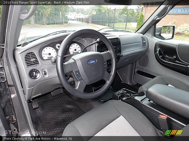 Black / Medium Dark Flint 2010 Ford Ranger Sport SuperCab