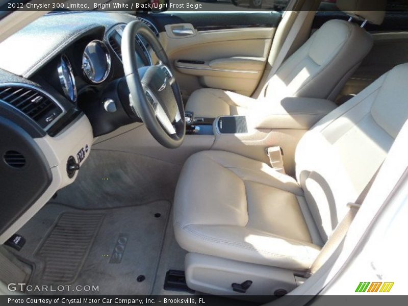 Bright White / Black/Light Frost Beige 2012 Chrysler 300 Limited