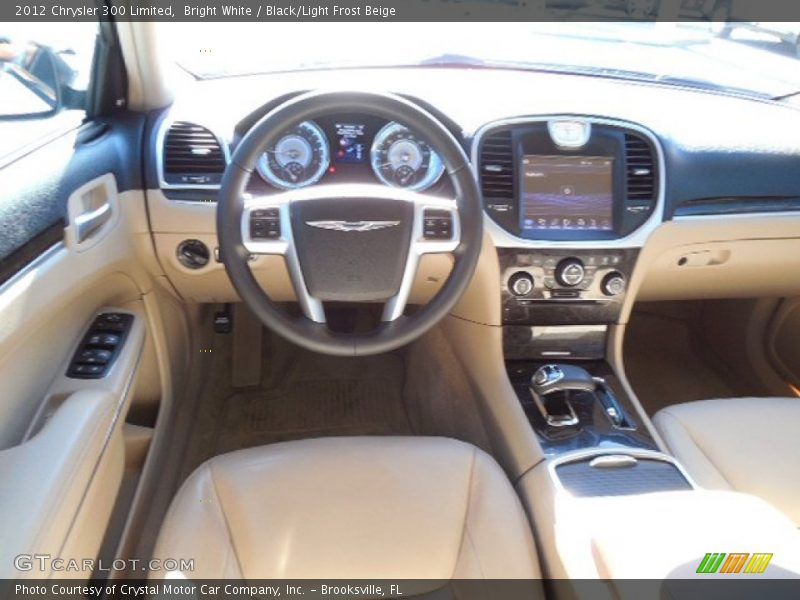 Bright White / Black/Light Frost Beige 2012 Chrysler 300 Limited