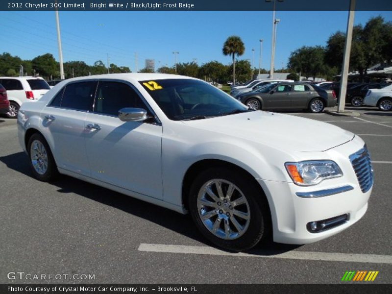 Bright White / Black/Light Frost Beige 2012 Chrysler 300 Limited
