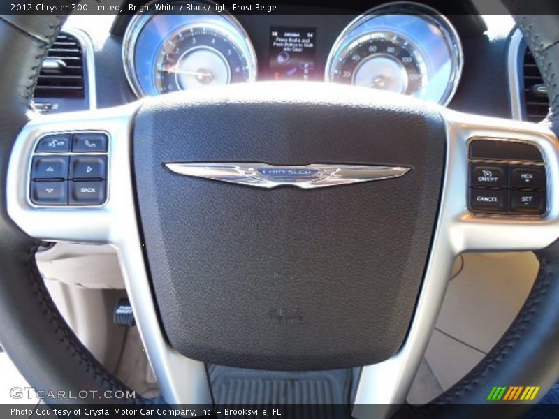 Bright White / Black/Light Frost Beige 2012 Chrysler 300 Limited