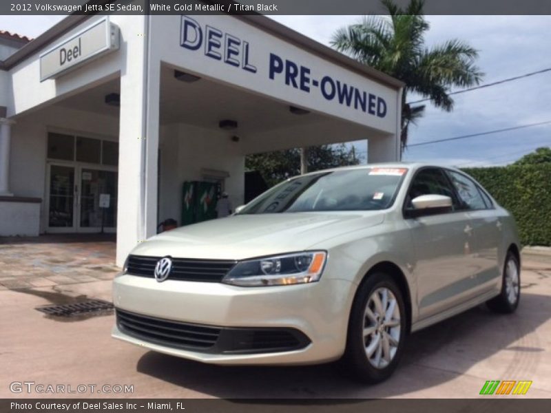 White Gold Metallic / Titan Black 2012 Volkswagen Jetta SE Sedan