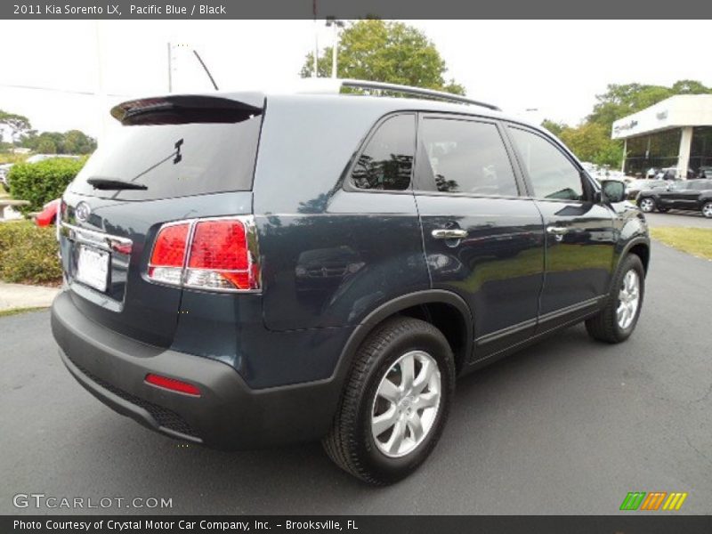 Pacific Blue / Black 2011 Kia Sorento LX