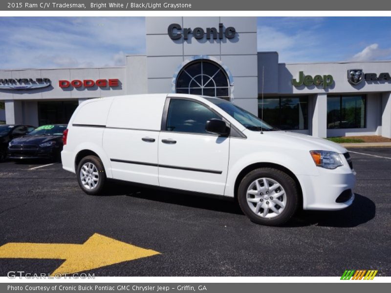 Bright White / Black/Light Graystone 2015 Ram C/V Tradesman