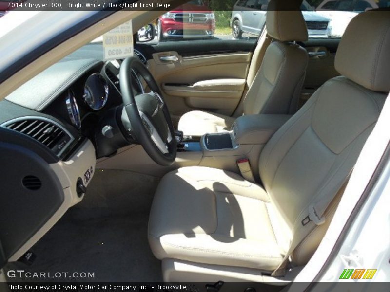 Bright White / Black/Light Frost Beige 2014 Chrysler 300