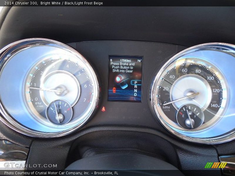 Bright White / Black/Light Frost Beige 2014 Chrysler 300