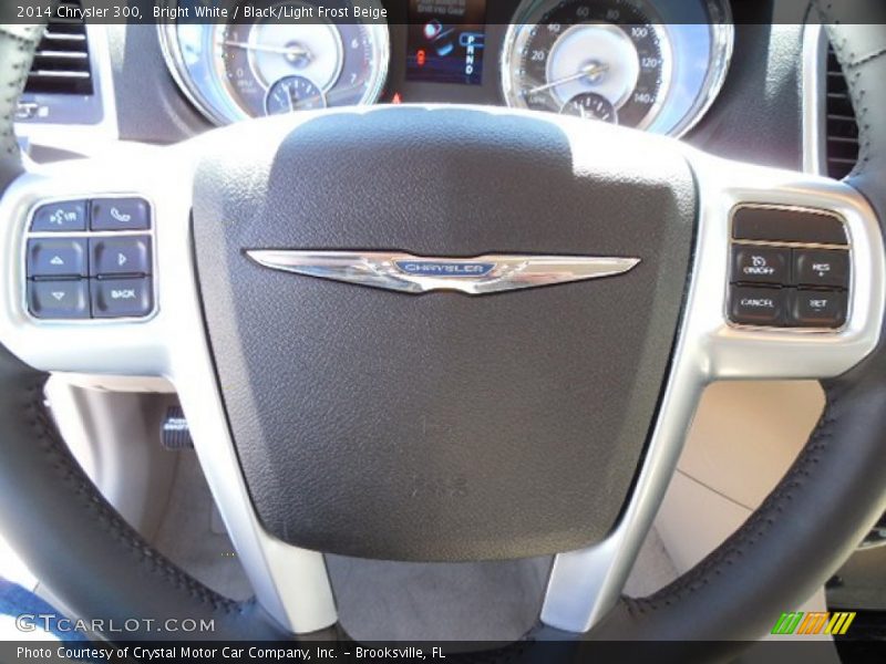 Bright White / Black/Light Frost Beige 2014 Chrysler 300