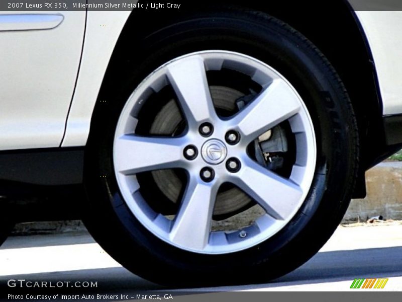 Millennium Silver Metallic / Light Gray 2007 Lexus RX 350