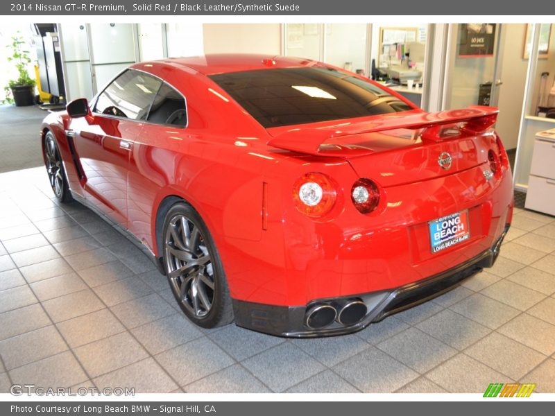 Solid Red / Black Leather/Synthetic Suede 2014 Nissan GT-R Premium