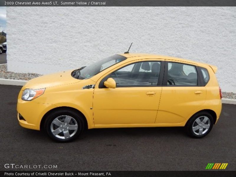 Summer Yellow / Charcoal 2009 Chevrolet Aveo Aveo5 LT