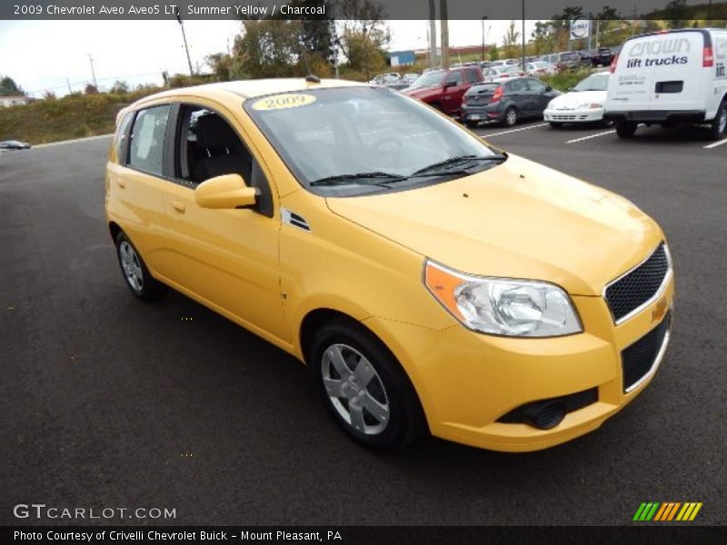 Summer Yellow / Charcoal 2009 Chevrolet Aveo Aveo5 LT