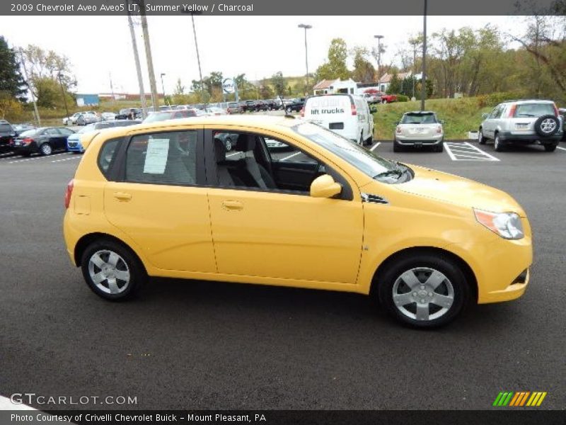 Summer Yellow / Charcoal 2009 Chevrolet Aveo Aveo5 LT